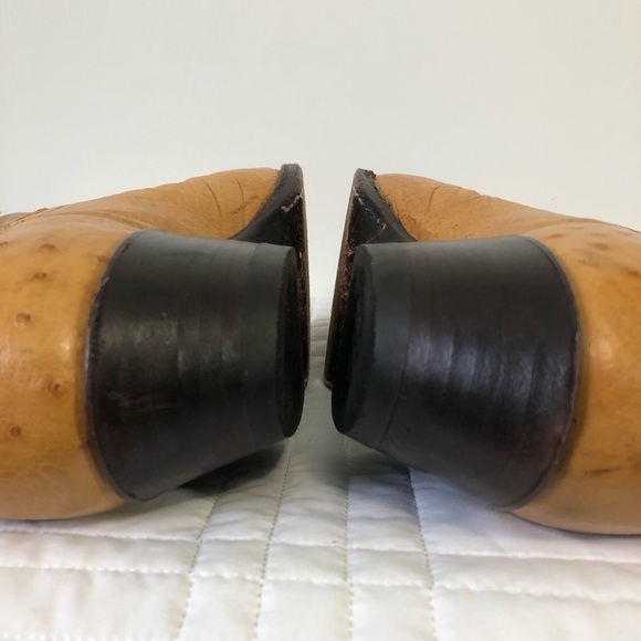 Vintage Justin 8737 Ostrich Quill Leather Boots. Sz 10E - Picture 13 of 15